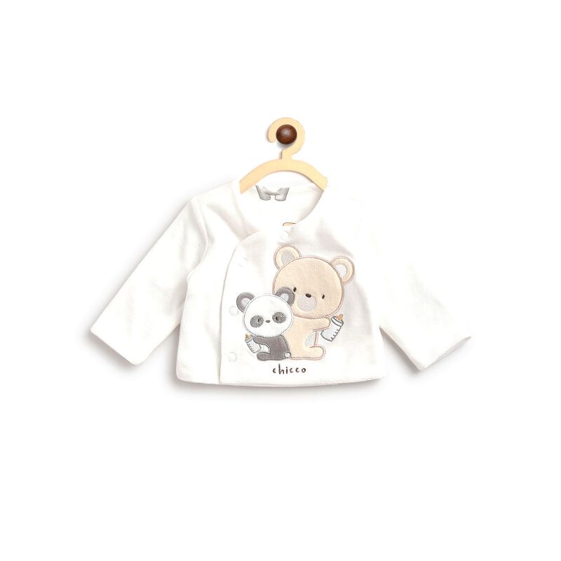 Infants Bronze Velour Reversible Cardigan image number 0